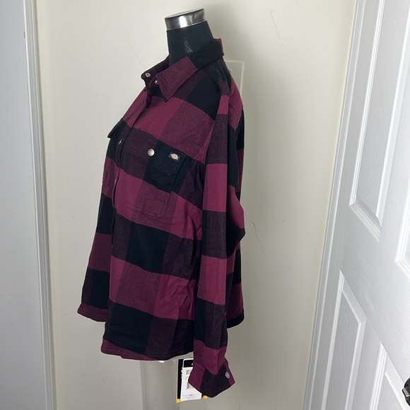Dickies Plaid Flannel Shirt Jacket Size XL - Picture 4 of 10